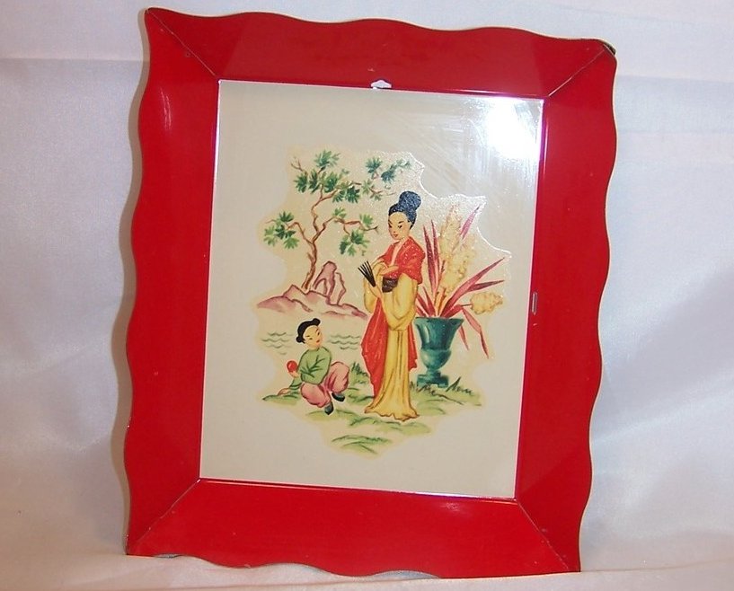 Image 1 of Chinese Picture Tray Trays Set of 4 Life Scenes