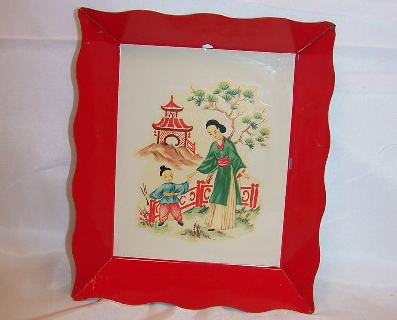 Image 2 of Chinese Picture Tray Trays Set of 4 Life Scenes