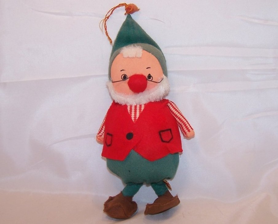 Vintage Christmas Elf Dwarf, Fun Farm, Faded 