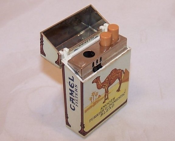 Image 1 of Camel Cigarette Pack Lighter, Vintage