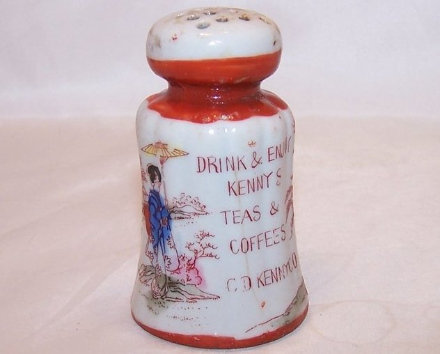 Sugar Shaker Advertising Kennys Teas Coffees, Japan Japanese