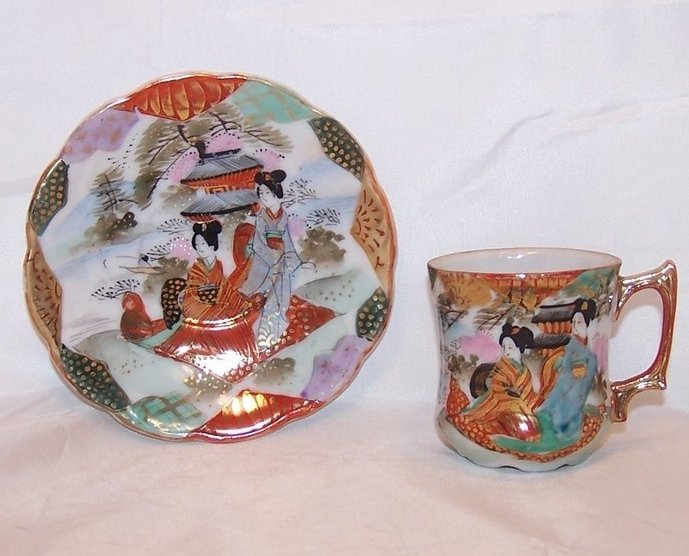 Image 0 of Demitasse Cup and Saucer, Ornate and Stunning, Japan Japanese