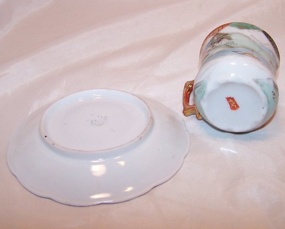 Image 4 of Demitasse Cup and Saucer, Ornate and Stunning, Japan Japanese