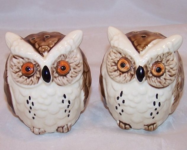 Image 0 of Owl Salt and Pepper Shakers Shaker, Large, Japan