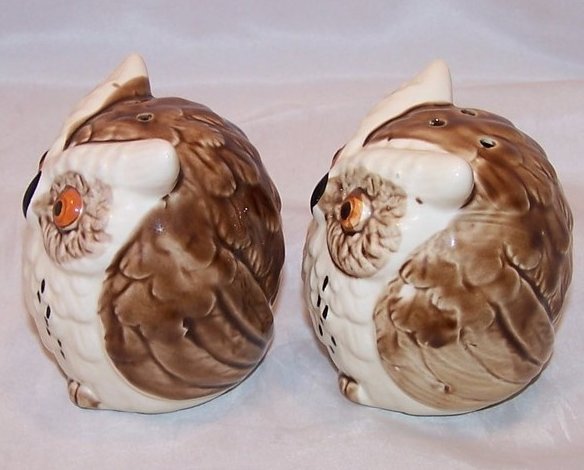 Image 1 of Owl Salt and Pepper Shakers Shaker, Large, Japan