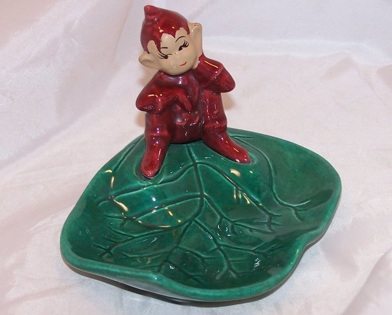 Image 0 of Pixie on Leaf, Gnome Dwarf Elf Bowl, Dish, California