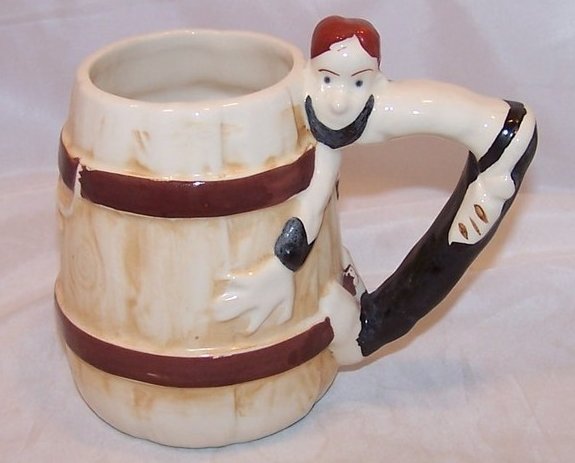 Image 0 of  Pirate and Cask Mug Cup w Pirate Handle, MK Japan