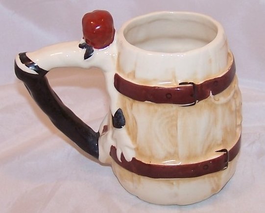 Image 1 of  Pirate and Cask Mug Cup w Pirate Handle, MK Japan