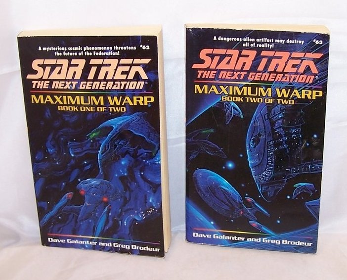 Star Trek, The Next Generation, Maximum Warp, 2 Book Set, Paperback