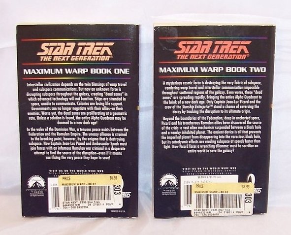 Image 1 of Star Trek, The Next Generation, Maximum Warp, 2 Book Set, Paperback