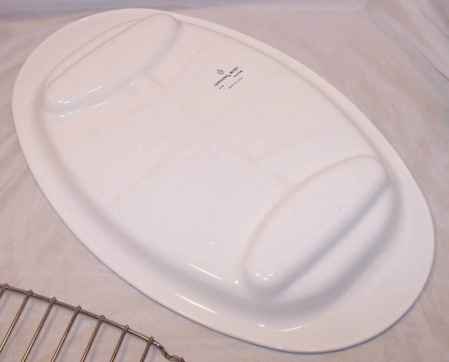 Image 2 of Corningware Roasting Serving Platter, Cornflower, P 19, Made in USA