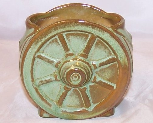Image 2 of Frankoma Wagon Wheel Vase, Frankoma Pottery, Oklahoma