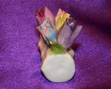 Image 3 of Tulips Sprouting from Snowy Log Figurine, Coalport, Bone China