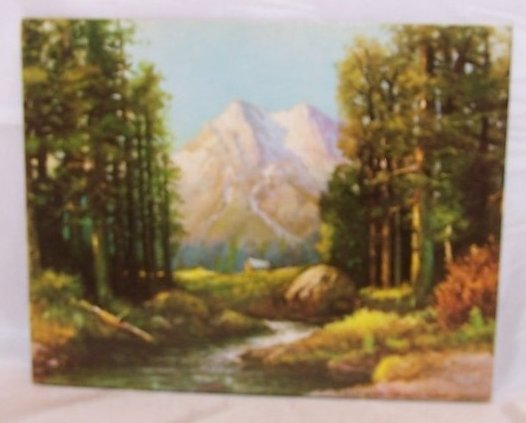 Image 0 of Majestic Peaks Mountain, Wilderness Scene, Robert Wood Lithograph, USA