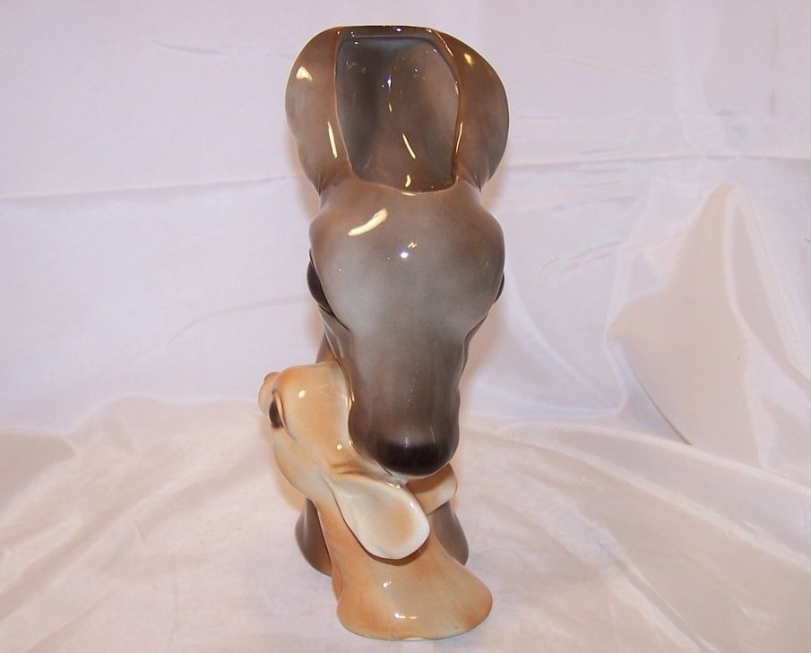 Image 1 of Royal Copley Deer, Doe and Fawn Head Vase