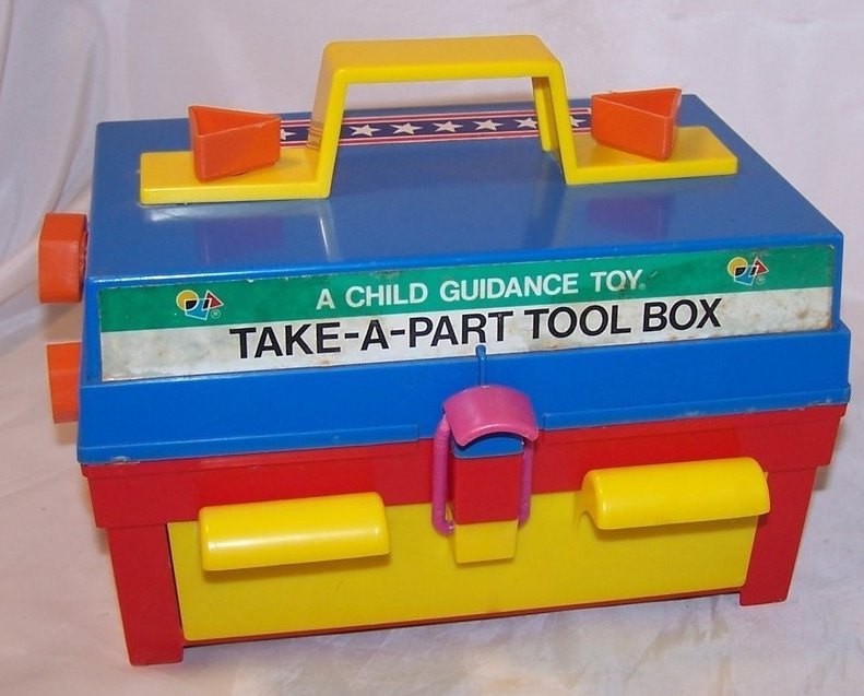 Take A Part Tool Box, Child Guidance Toy, Complete, Vintage