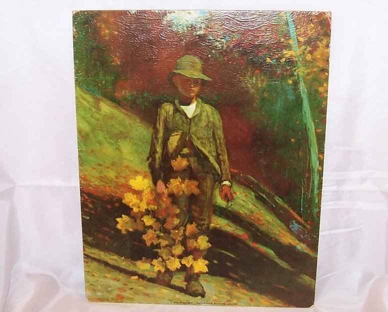 Image 0 of Gathering Autumn Leaves by Homer, DAC Lithograph, USA