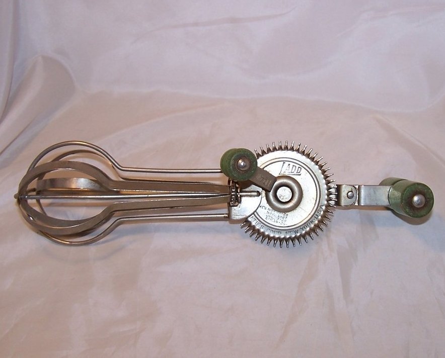 Image 1 of Egg Beater Ladd 1929 Patent, Metal Gears, United Royalties Corp