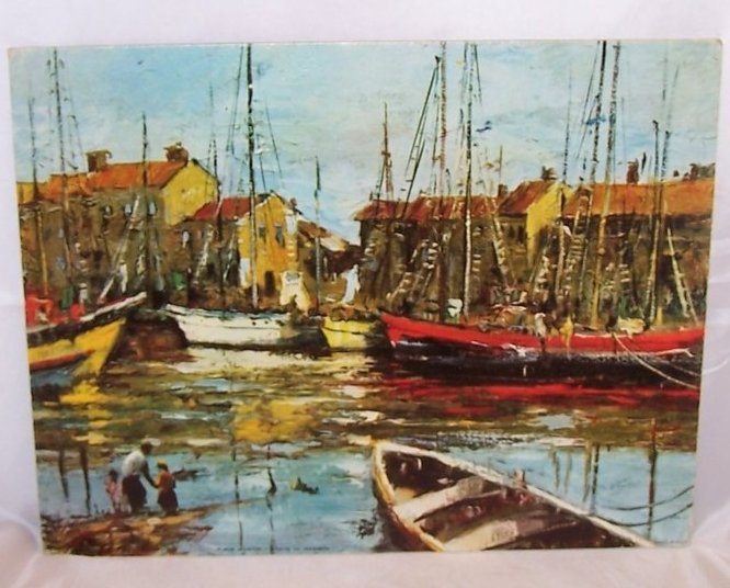 Image 0 of Boats in Harbor, Martin, DAC Lithograph, USA