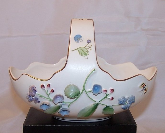 Image 2 of Lenwile Ardalt Basket, Sculpted Flowers and Leaves