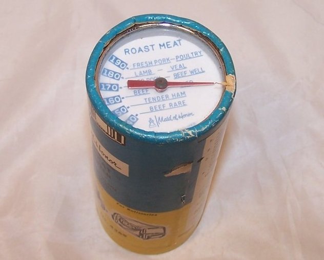 Vintage easy read Sears Roebuck & Co MAID OF HONOR Manual Roast Meat  Thermometer