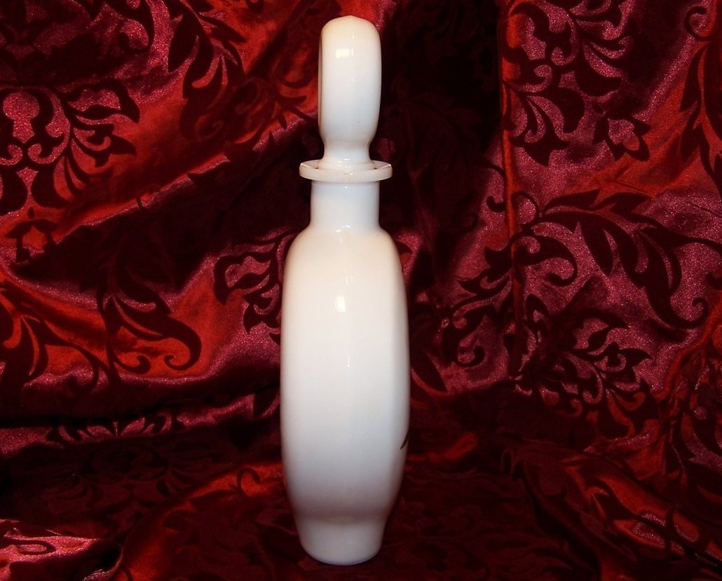 Image 3 of Mountain Quail Field Birds, Singer, Milk Glass Decanter Bottle