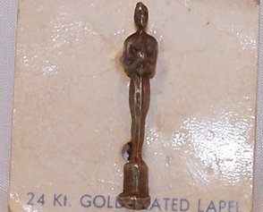 Hollywood Oscar Award Lapel Pin 24 Karat Gold Plated Pin