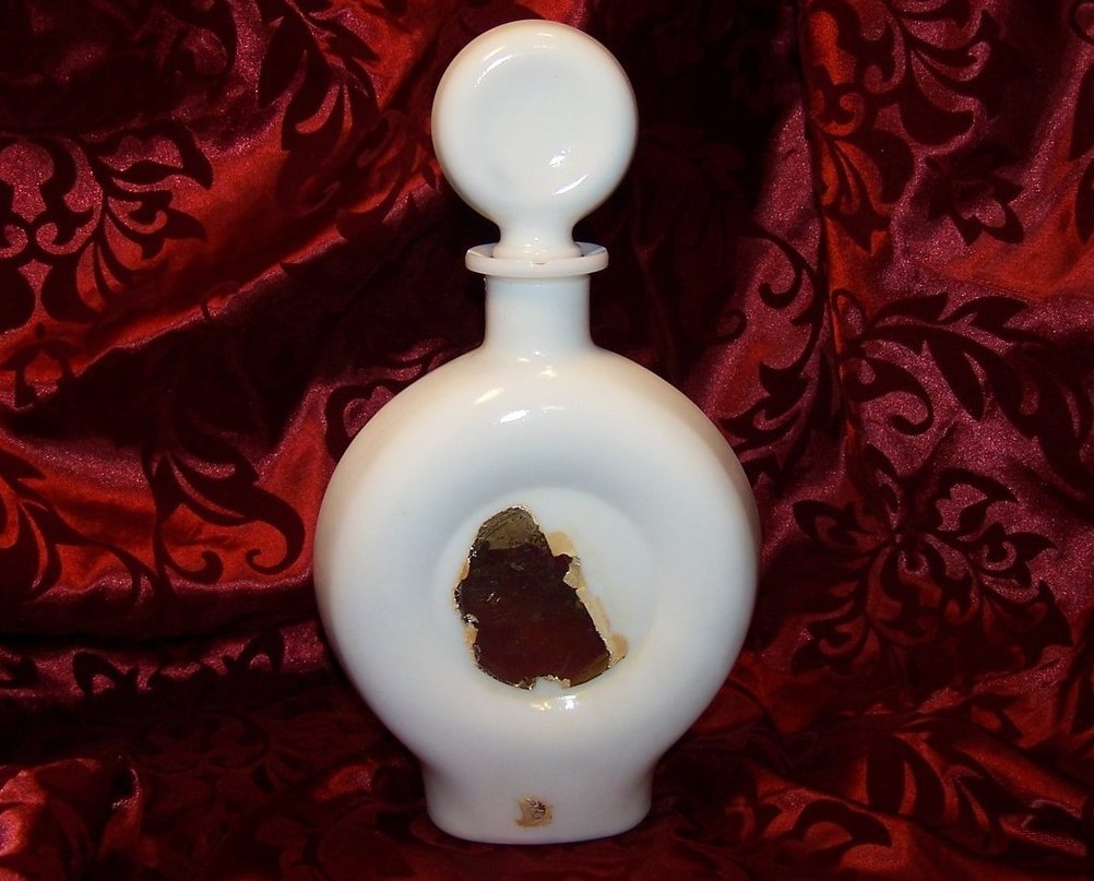 Image 4 of Prairie Chicken Field Birds, Singer, Milk Glass Decanter Bottle