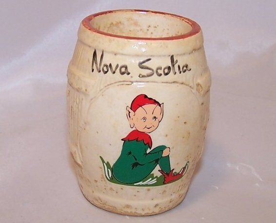 Image 0 of Pixie, Elf on a Barrel Toothpick Holder, Nova Scotia