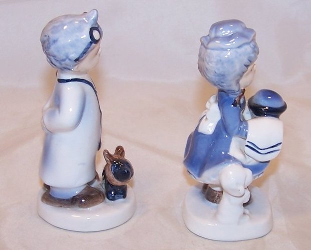 Image 4 of Little Vet Boy and Dinner Time Girl Figurines, Napco, Japan Japanese