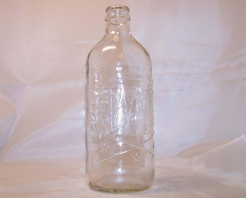 1976 Clear Pepsi Eagle Drum Bicentennial Bottle