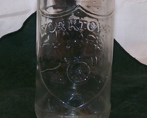 Image 1 of Clear Pepsi Yorktown Cannon Shield Bottle