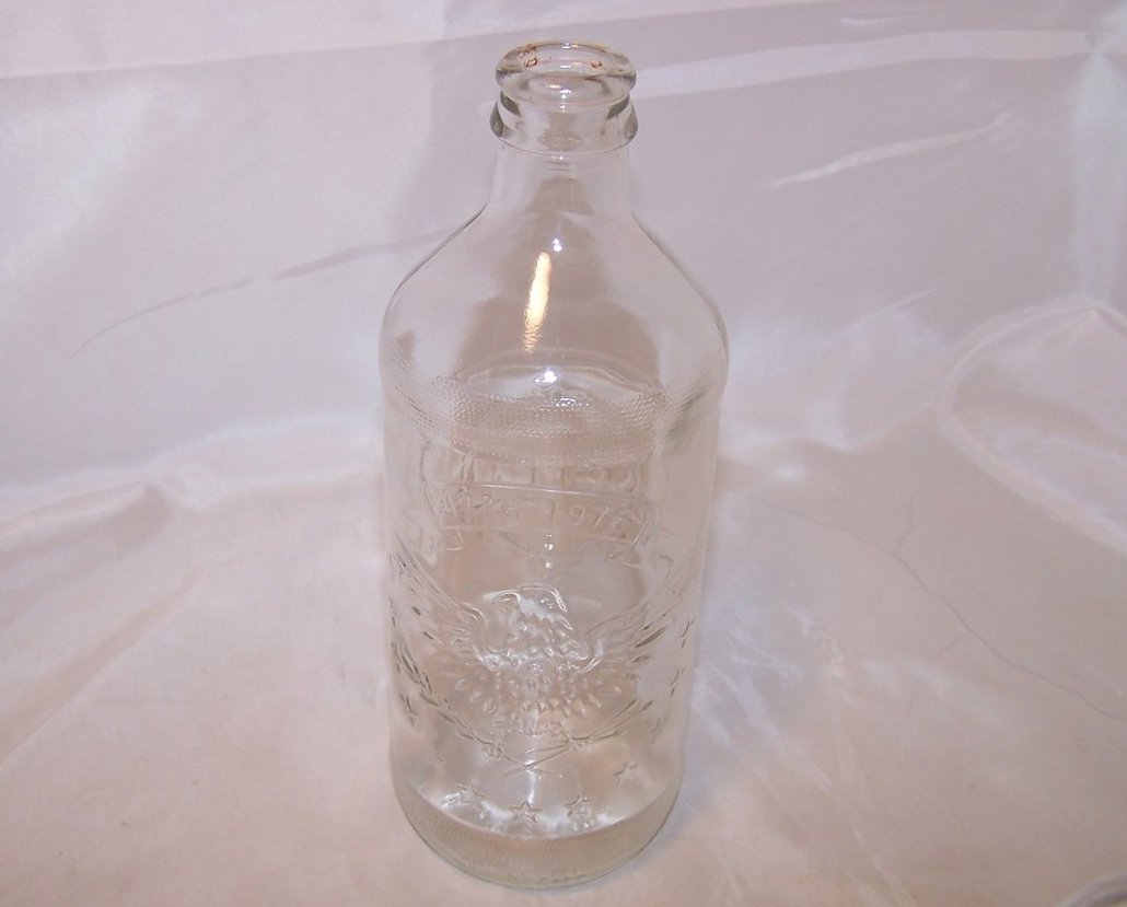 Image 0 of 1976 Clear Pepsi Eagle Bicentennial Bottle