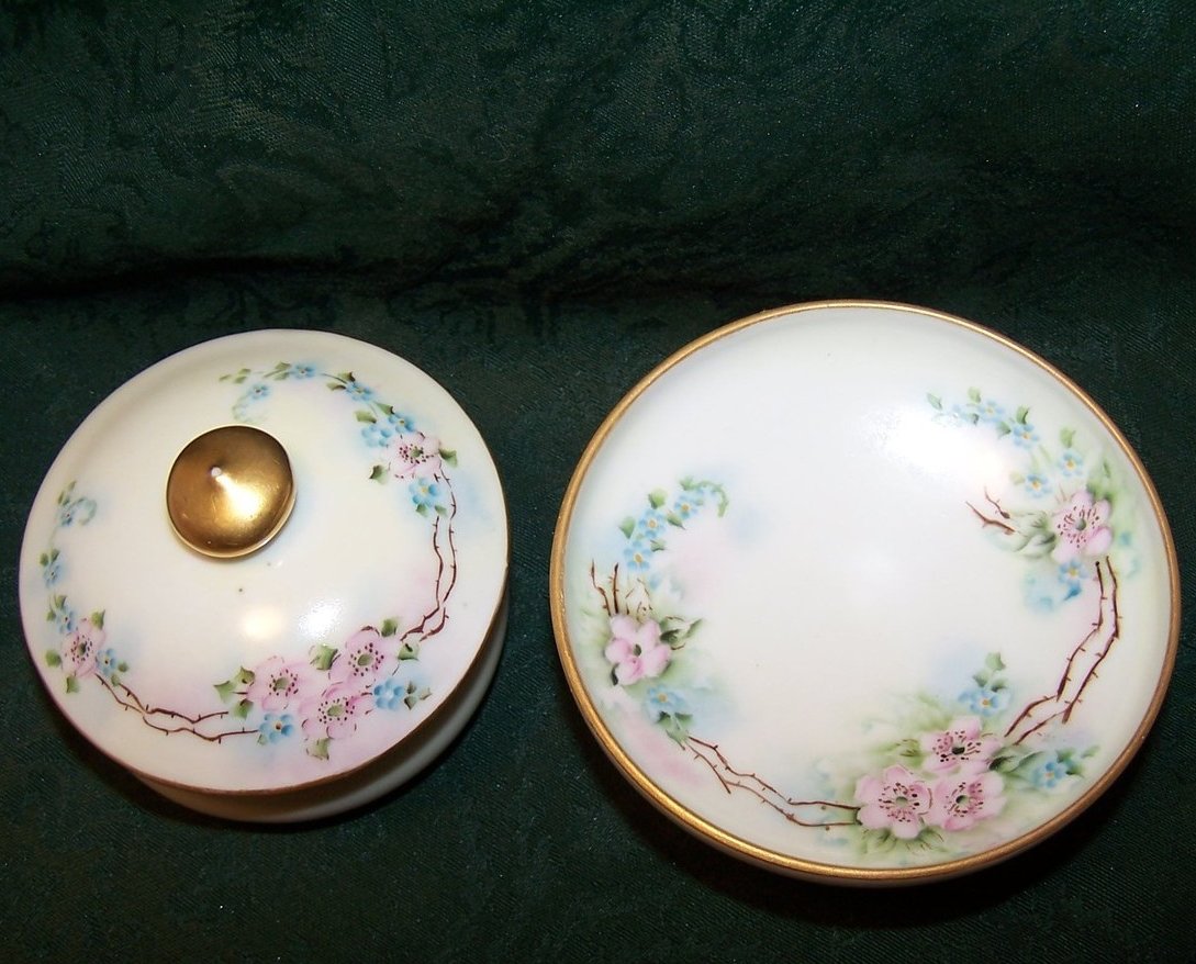 Image 3 of CB Mook Signed, MZ Austria, Flora Standing Bowl, Covered Dish