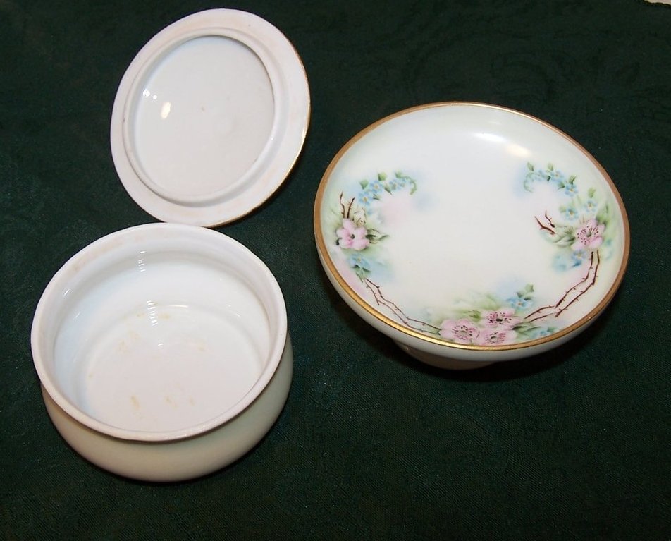 Image 4 of CB Mook Signed, MZ Austria, Flora Standing Bowl, Covered Dish