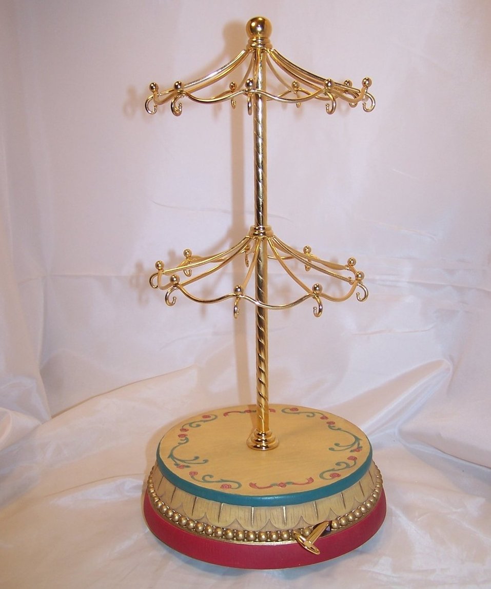 Two Tier Merry Go Round Carousel San Francisco Music Box, Waltz of the Flowers