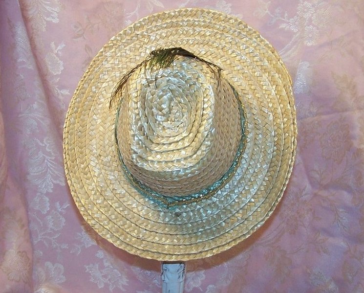 Image 2 of Childs Cowgirl Hat w Peacock Eye Feather