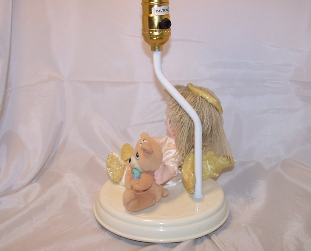Image 3 of Plush Angel and Bear Nursery Lamp, Desk Lamp, Luv N Care