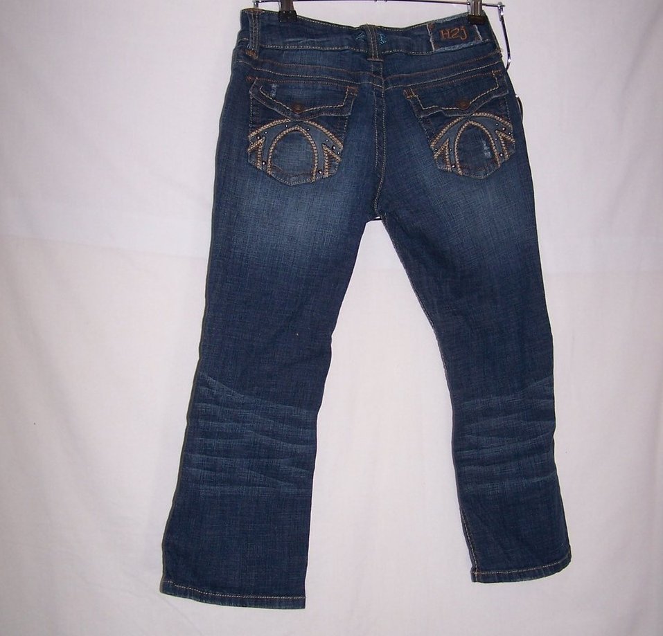 Image 1 of Jrs Sz 7, 8, Distressed Capri Jeans, H2J Production