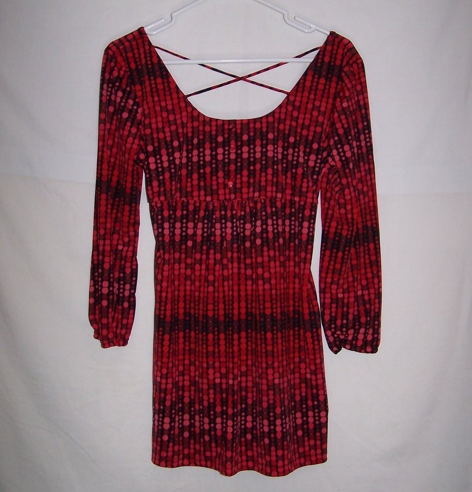 Image 0 of Red, Black Spotted Shirt, Criss Cross Back, Jrs Size L