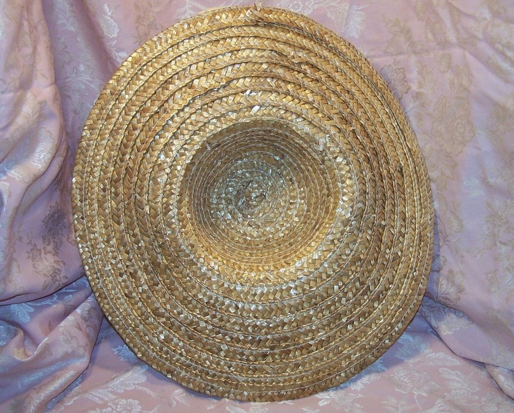 Image 4 of New Straw Hat w Flowers, Rhinestones, Beads