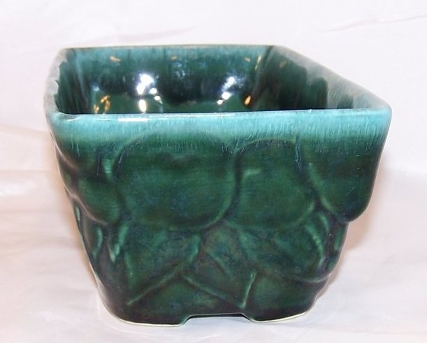 Image 1 of Hull Green Dripware Rectangular Planter