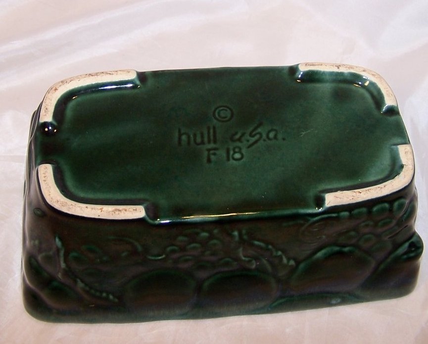 Image 4 of Hull Green Dripware Rectangular Planter