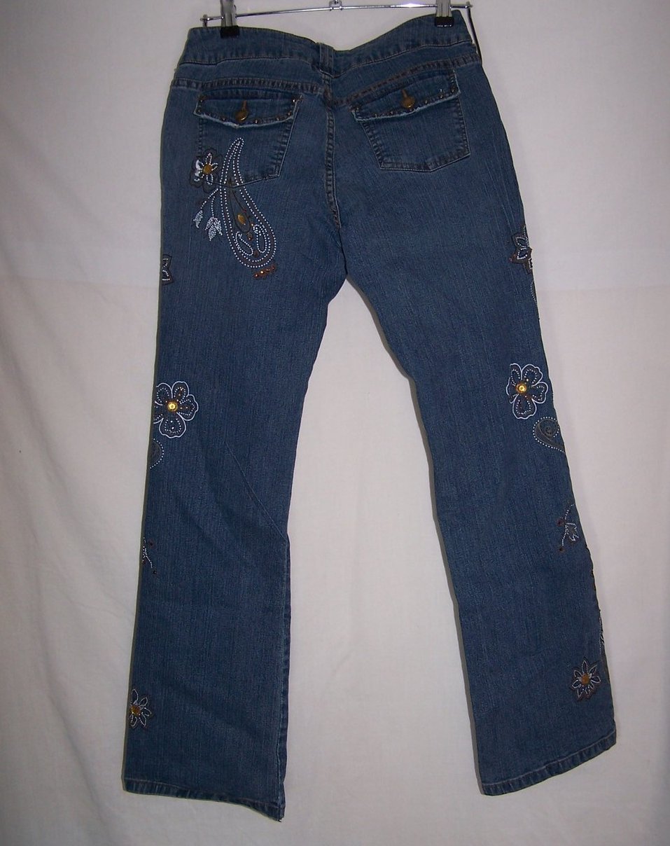 Image 4 of Decorated Jeans, Jrs Sz 8P, Distressed