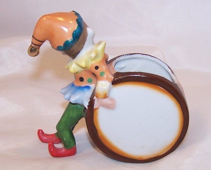 Image 2 of Clown and Drum Figurine, Pencil Cup, Q Tip Cotton Ball Dispenser