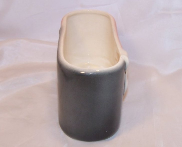 Image 3 of Stylized Oval Art Pottery Planter or Letter, Bill Holder