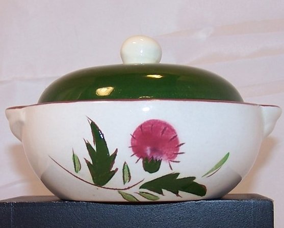 Thistle Pattern Covered Bowl, Dish w Lid, Stangl