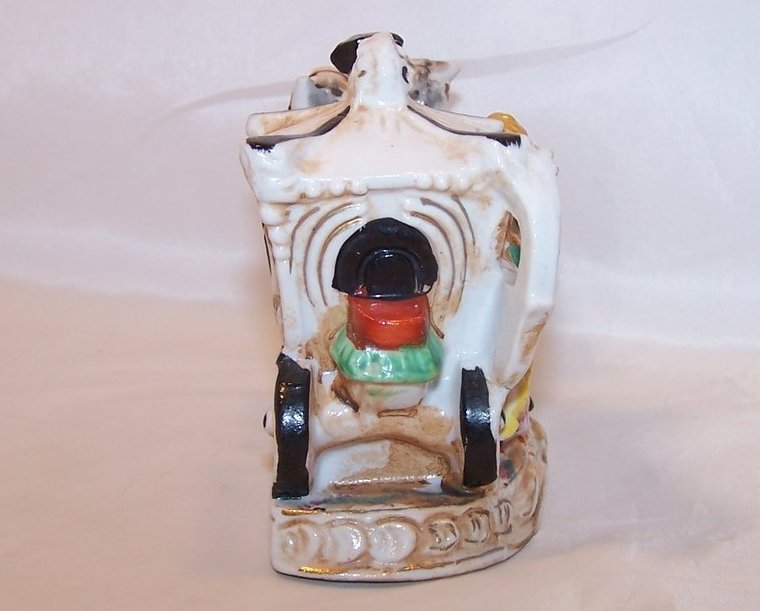 Image 3 of Gilded Colonial Carriage w Horses, People Figurine, Japan Japanese