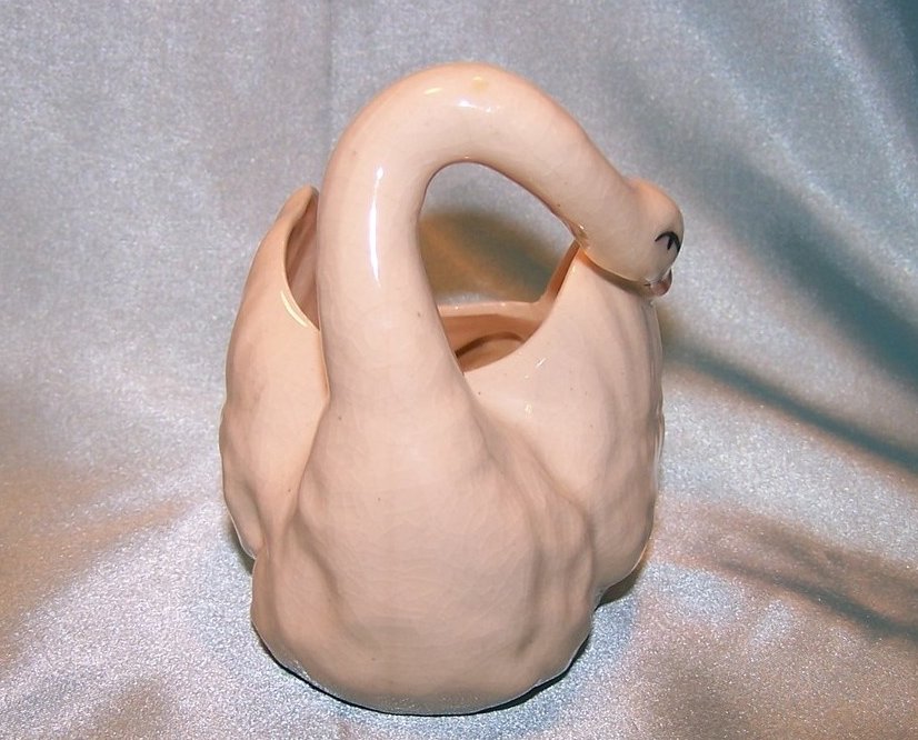 Image 3 of White Swan Planter, 4 Inches Tall, Japan Japanese
