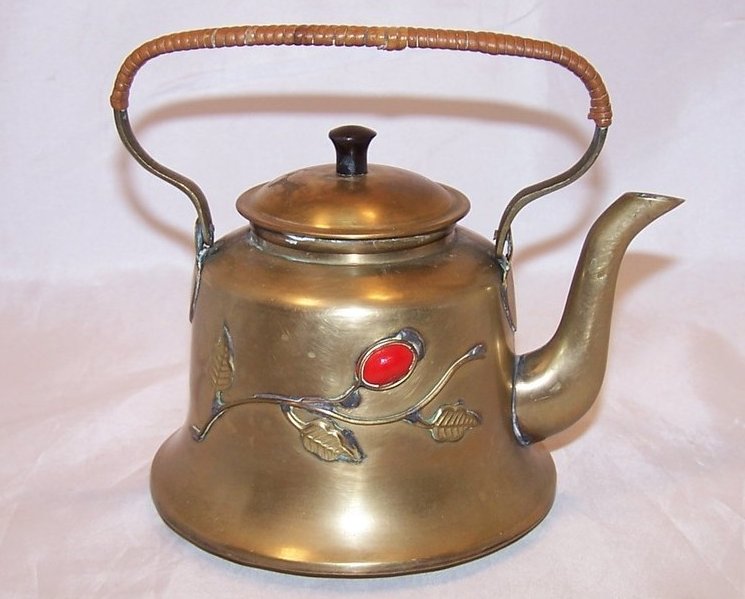 Image 0 of Brass Teapot Tea Pot w Decoration, China Chinese